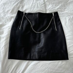 Saint Laurent leather skirt